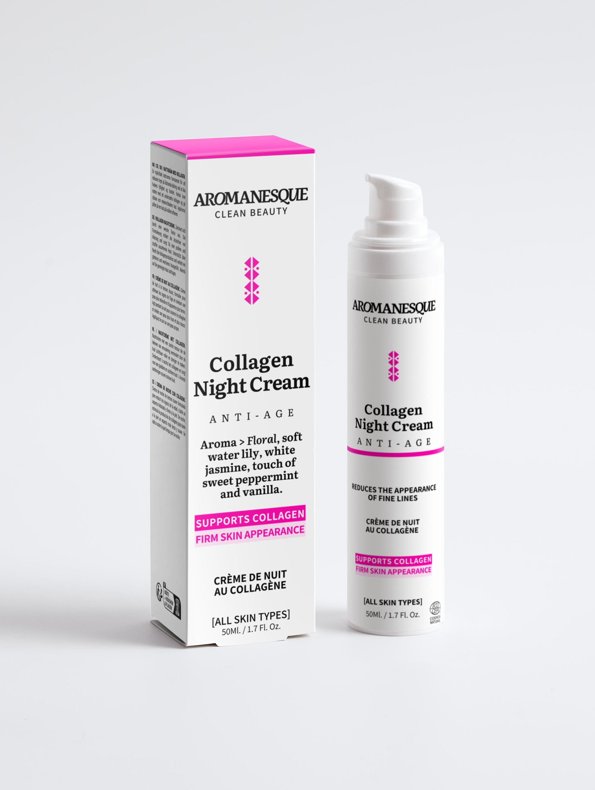 Crème de nuit anti-âge au collagène Aromanesque