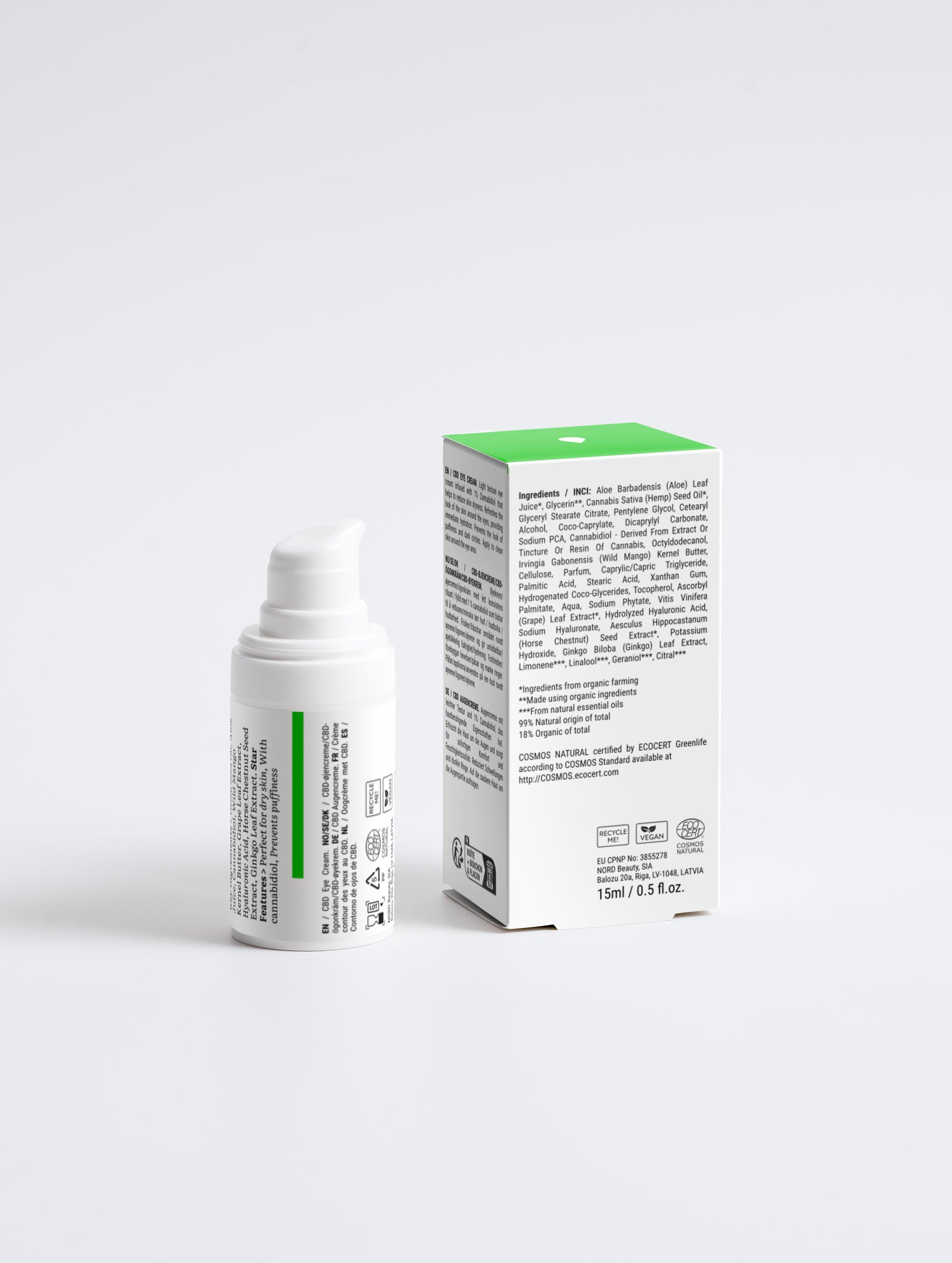 Crème contour des yeux apaisante au CBD Aromanesque