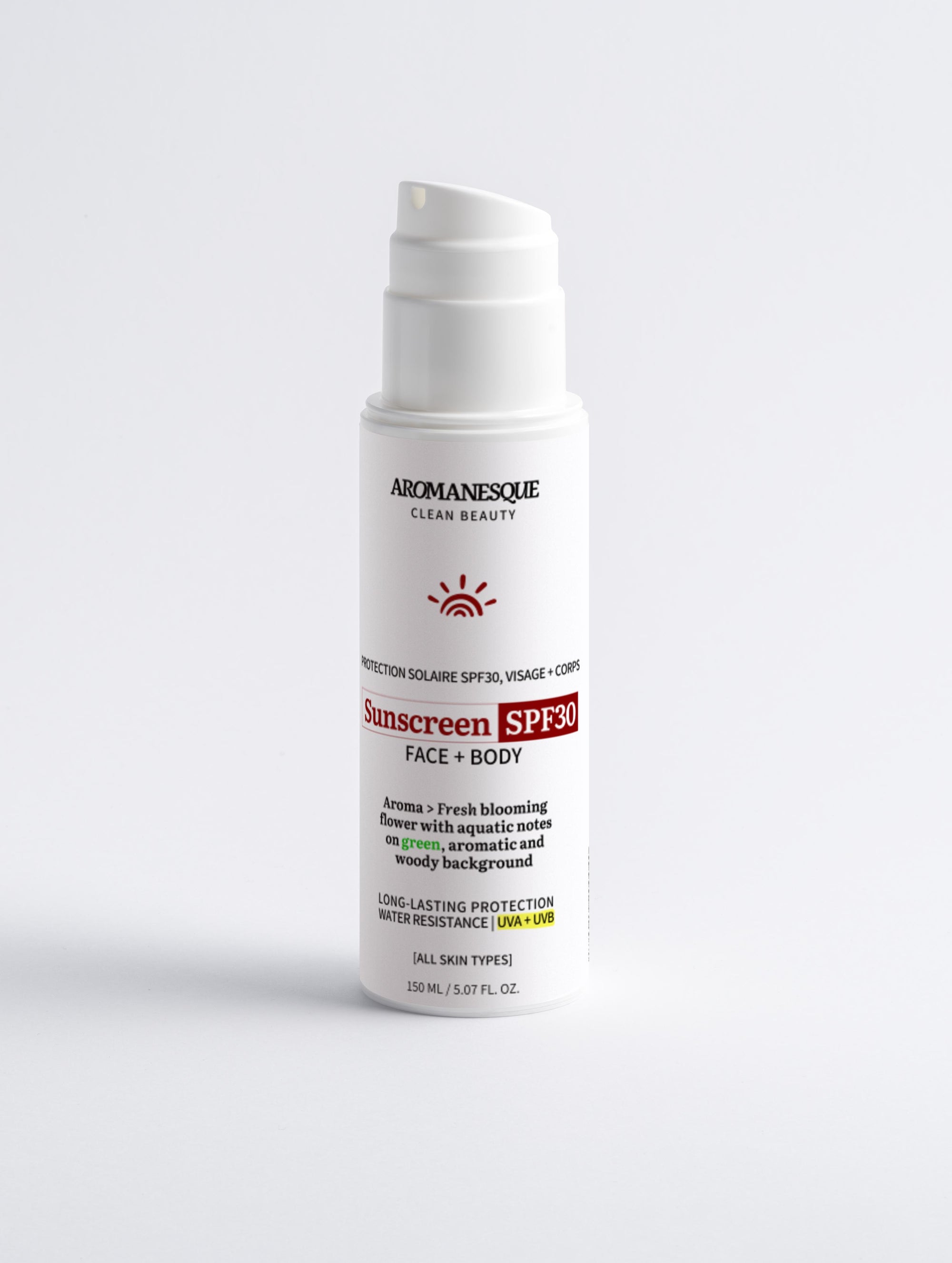 Aromanesque Mineral Sunscreen SPF30 for Face & Body