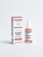 Aromanesque Peptide Serum bottle and packaging on a white background