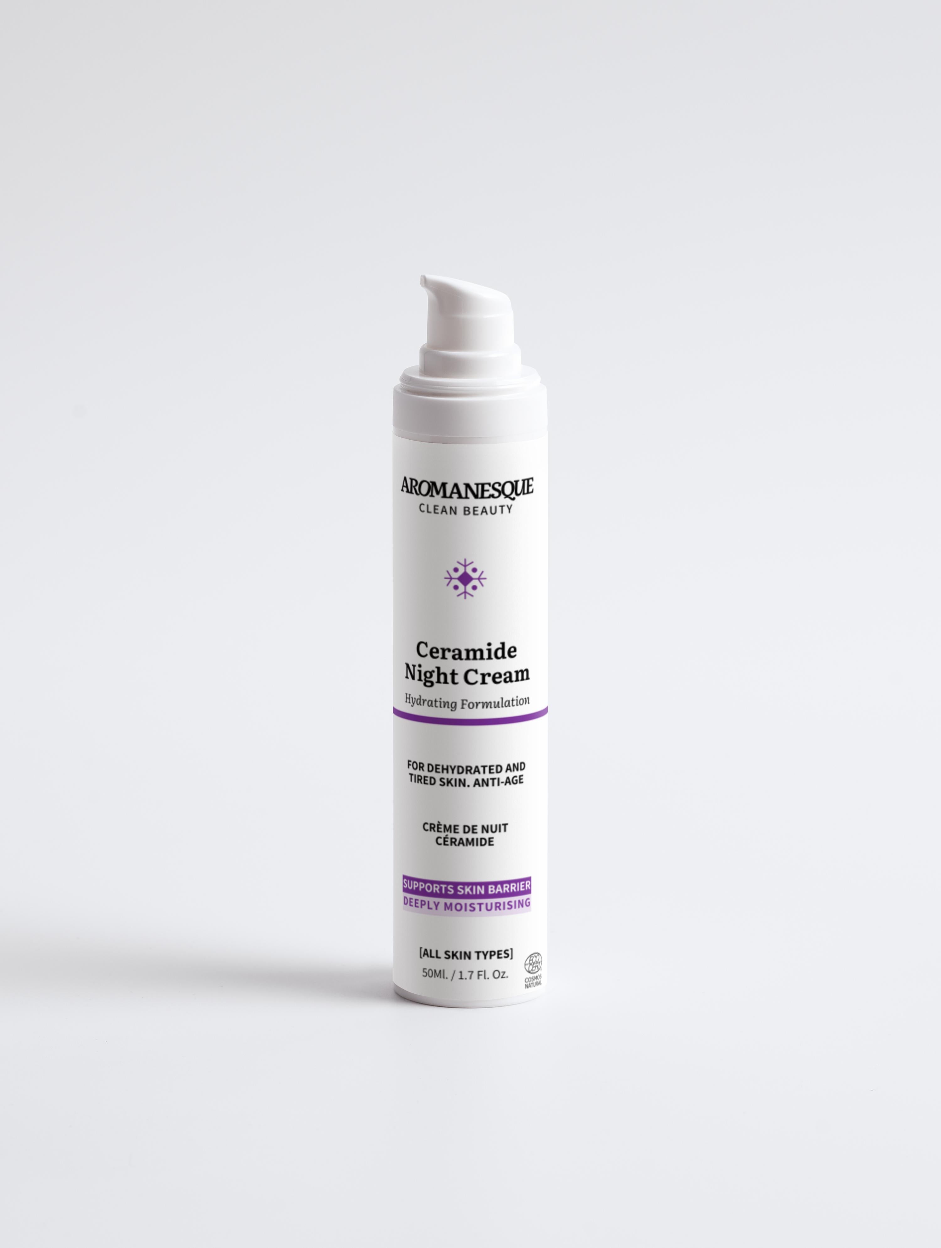 Aromanesque Ceramide Nachtcreme – Feuchtigkeitsspendende Formel 