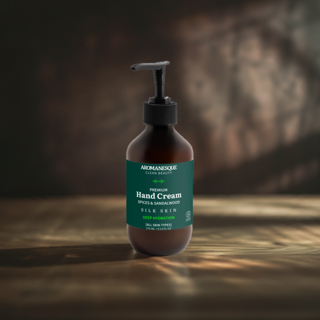 Premium Handcreme, Gewürze & Sandelholz  