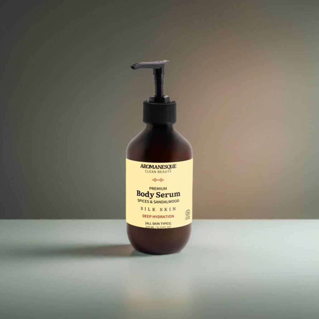 Premium Körperserum, Gewürze &amp; Sandelholz 