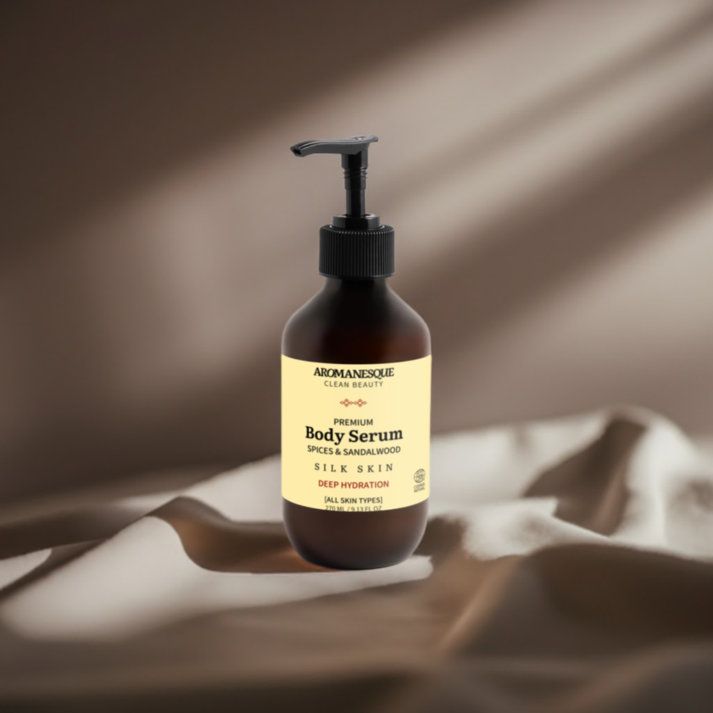 Premium Körperserum, Gewürze &amp; Sandelholz 