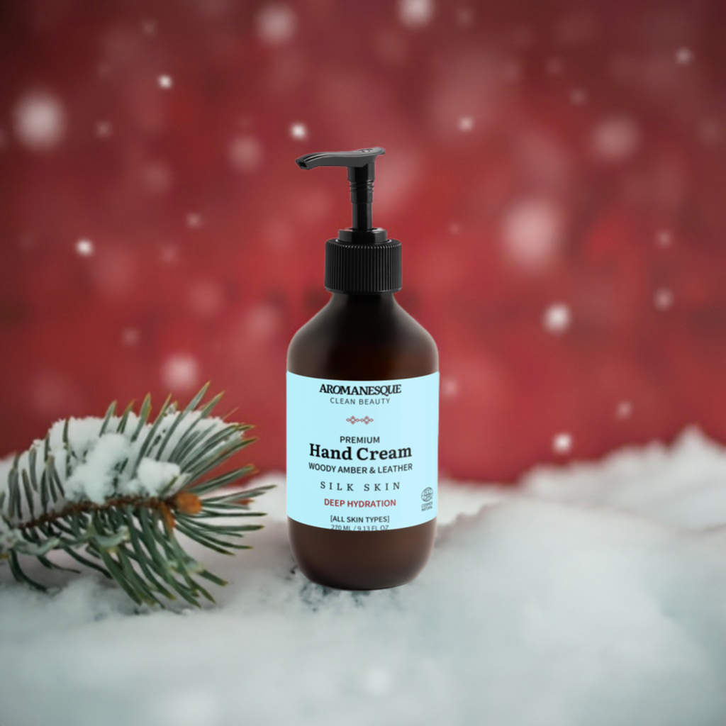 Premium Handcreme, Holziger Bernstein &amp; Leder 