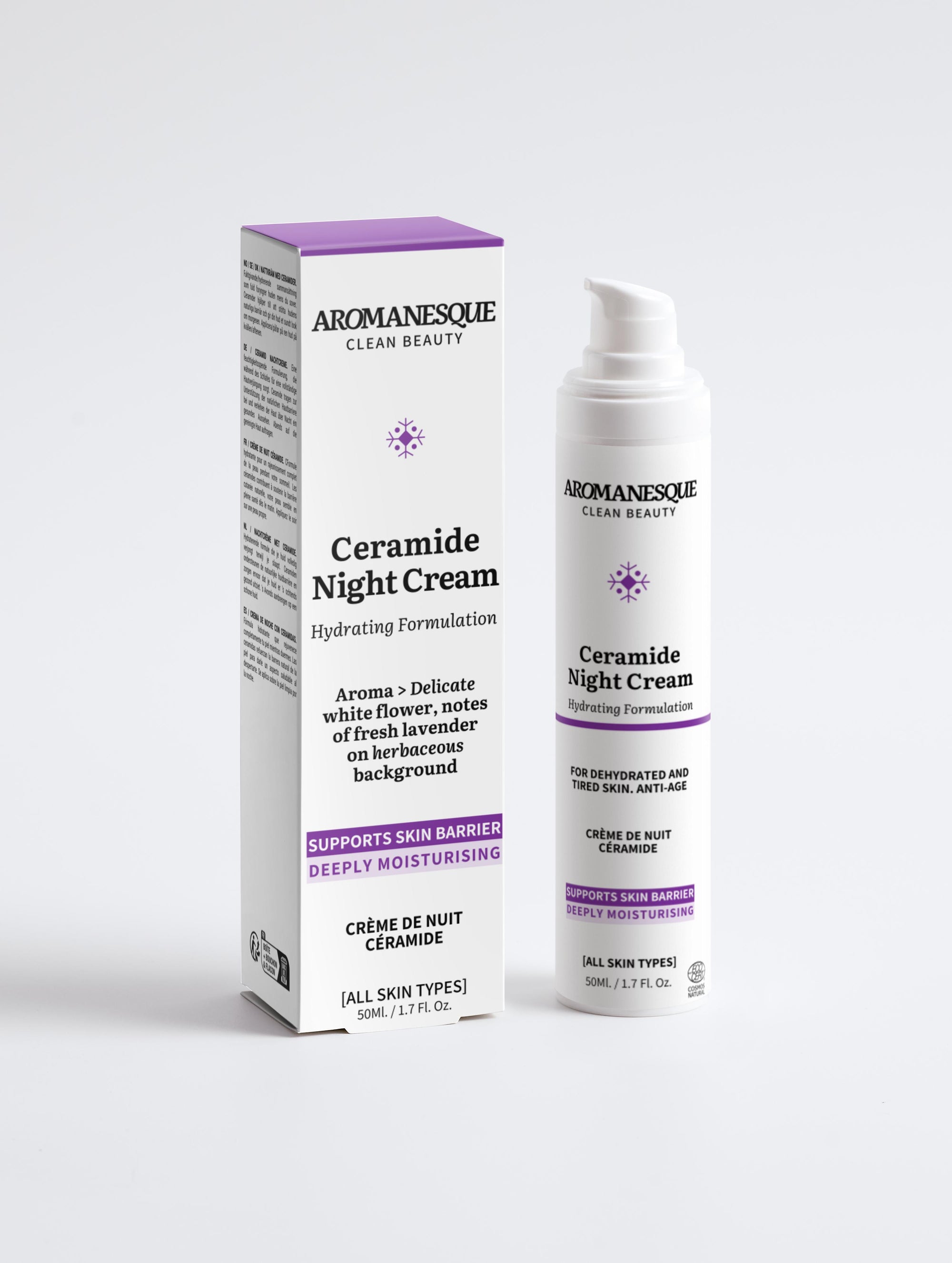 Crème de nuit aux céramides Aromanesque - Formule hydratante