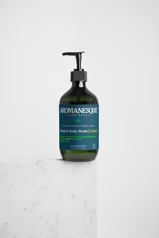 Aromanesque Hand & Body Wash, Peppermint & Dark Cedar - 490Ml