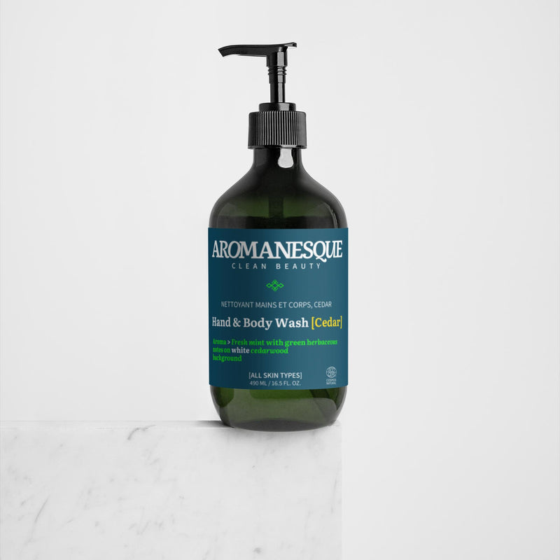 Jabón de Manos y Cuerpo Aromanesque, Menta y Cedro Oscuro