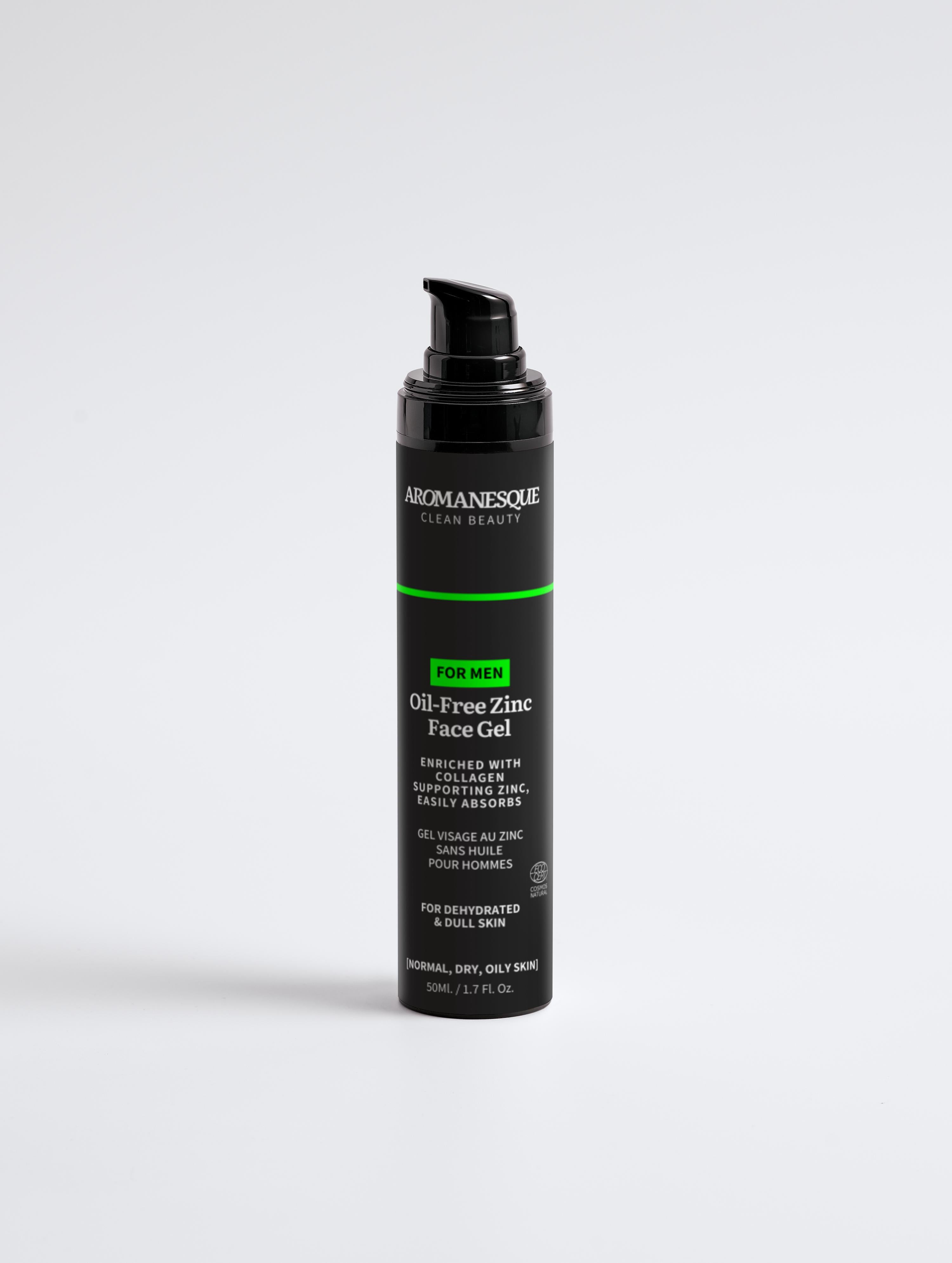 Gel Facial Sin Aceite de Zinc Aromanesque para Hombres