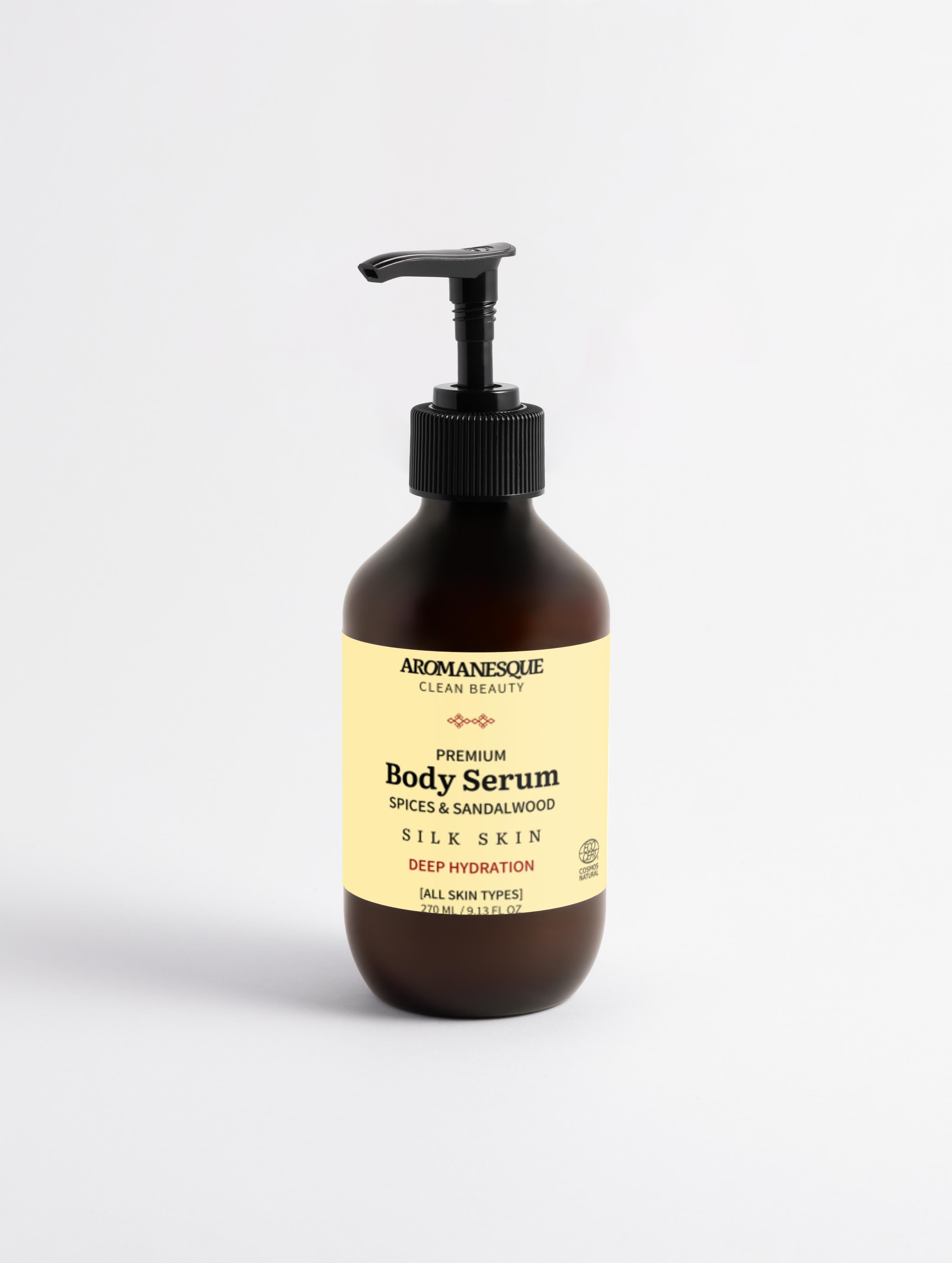 Premium Körperserum, Gewürze &amp; Sandelholz 
