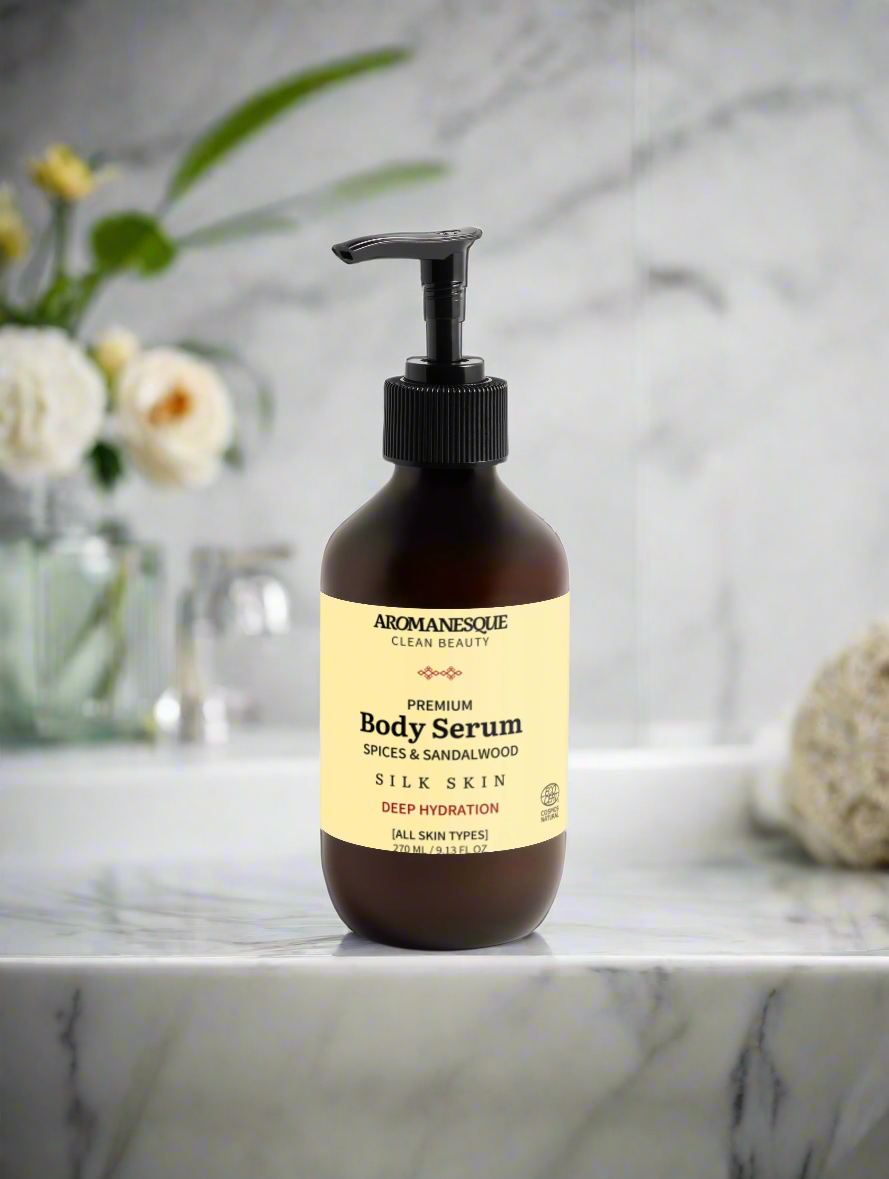 Premium Körperserum, Gewürze &amp; Sandelholz 