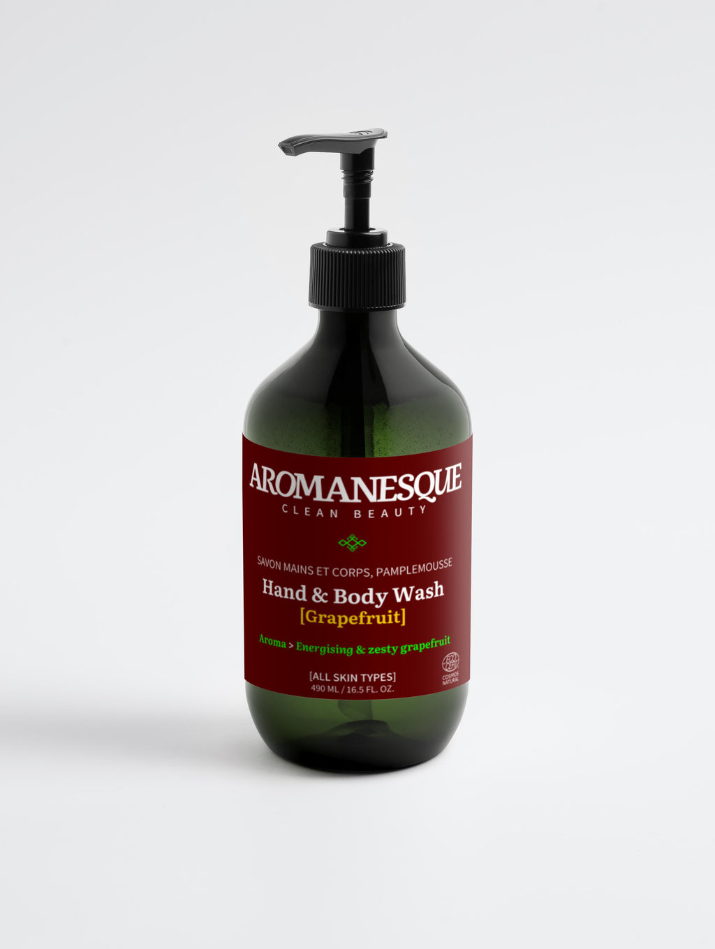 Gel douche et mains Aromanesque, pamplemousse, 490 ml