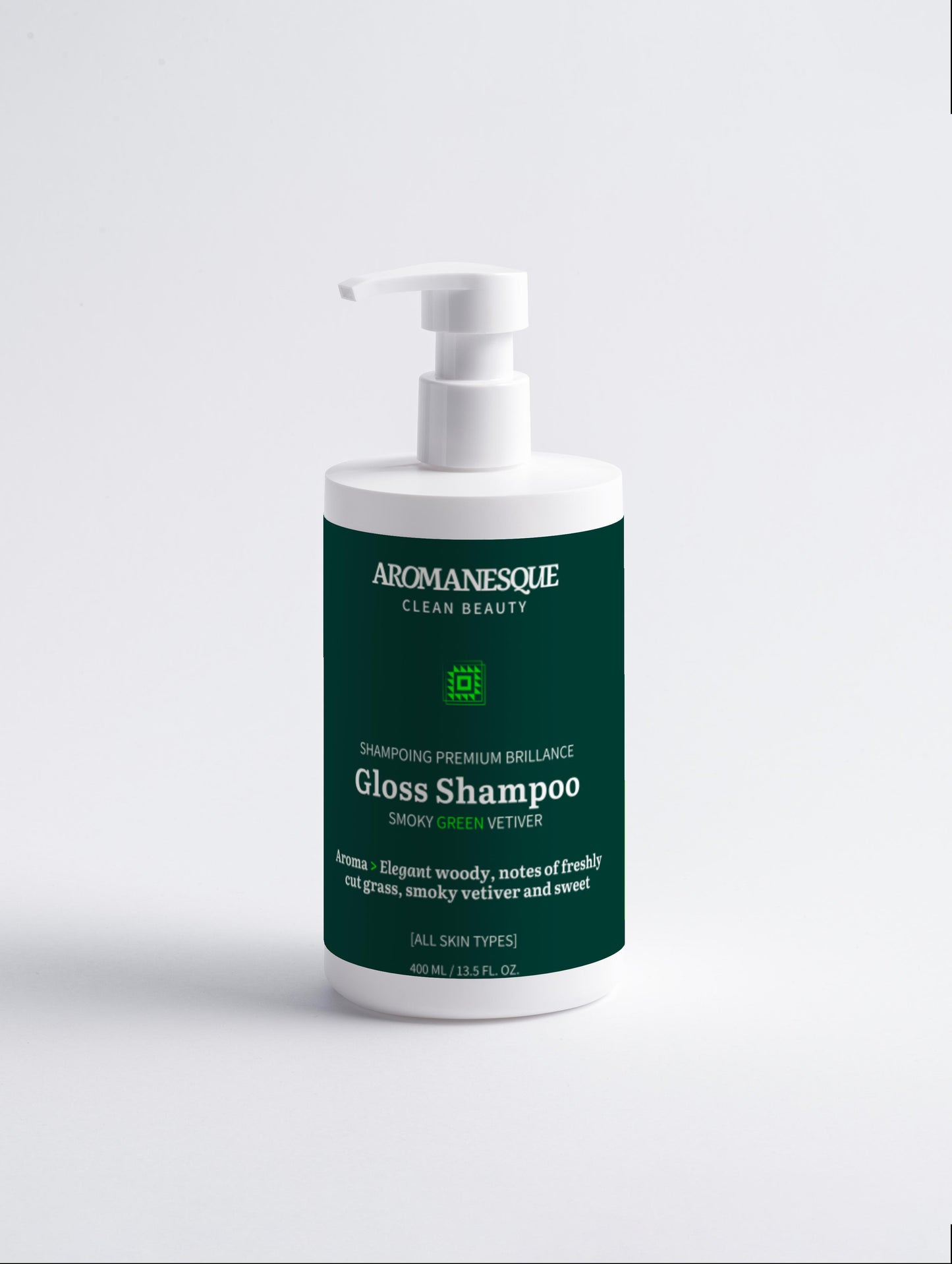 Aromanesque Gloss Shampoo, Smoky Green Vetiver - 400 Ml