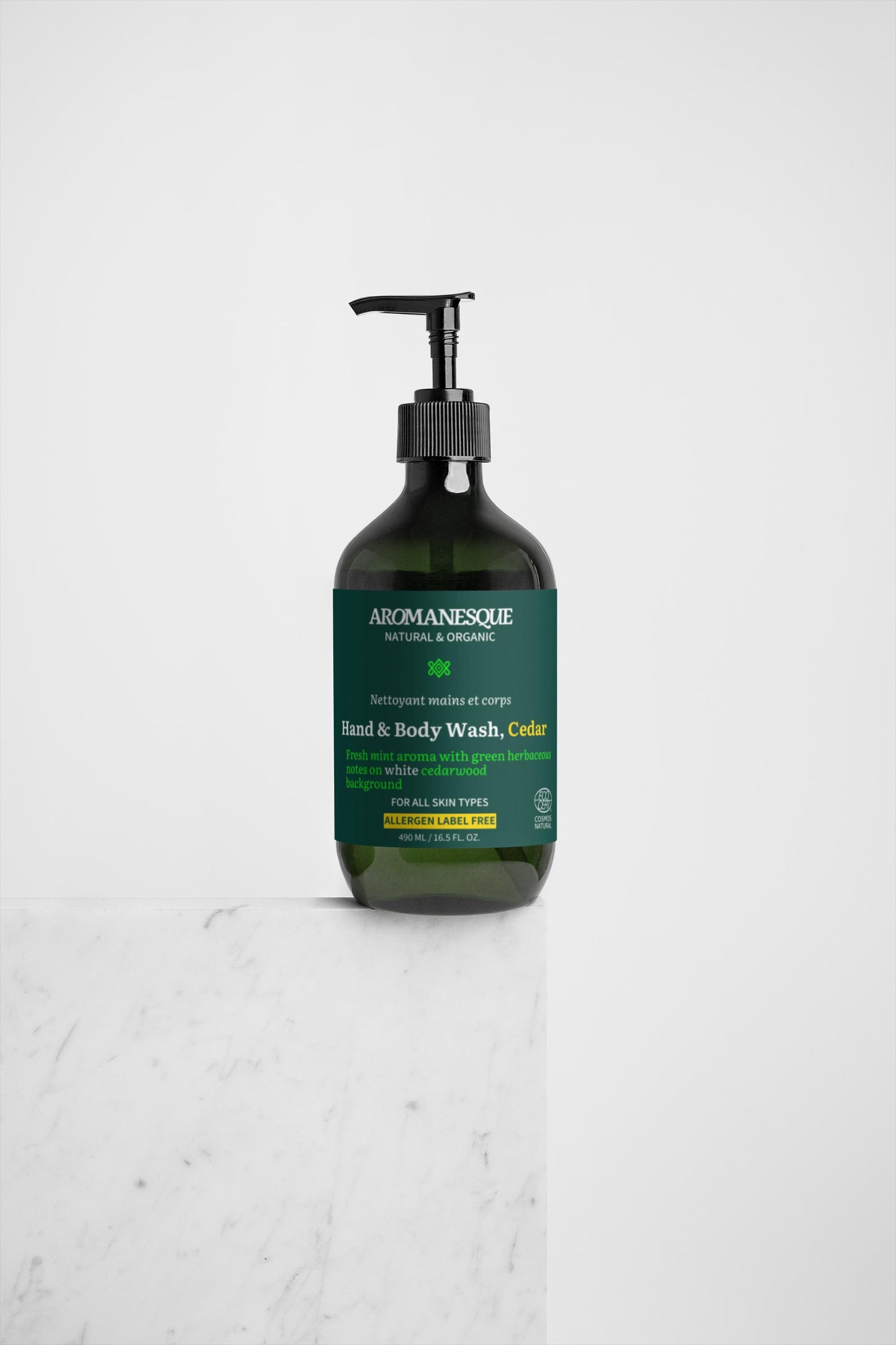 Hand & Body Wash, Peppermint & Dark Cedar - 490Ml