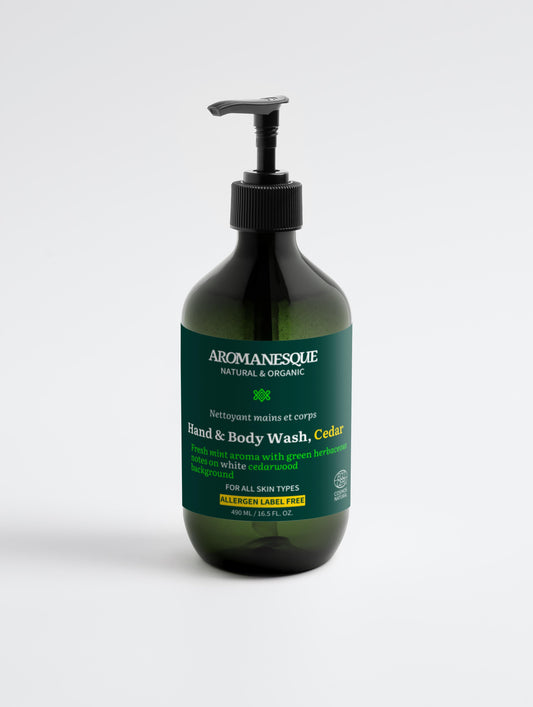 Hand & Body Wash, Peppermint & Dark Cedar - 490Ml